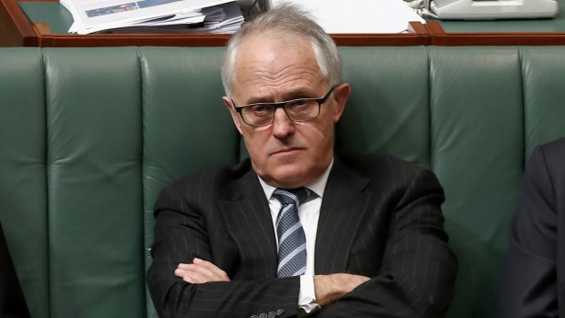 Communications Minister Malcolm Turnbull during question time on Wednesday.