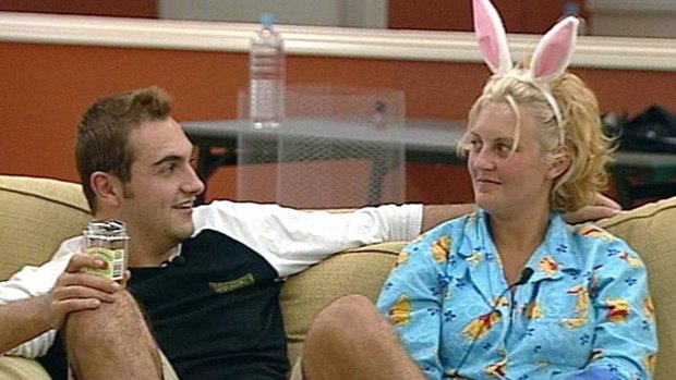 Big Brother's Sara-Marie Fedele, right, with housemate Ben.