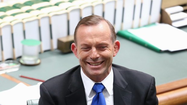Prime Minister Tony Abbott during question time on Monday.