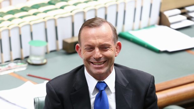 Prime Minister Tony Abbott during question time on Monday.