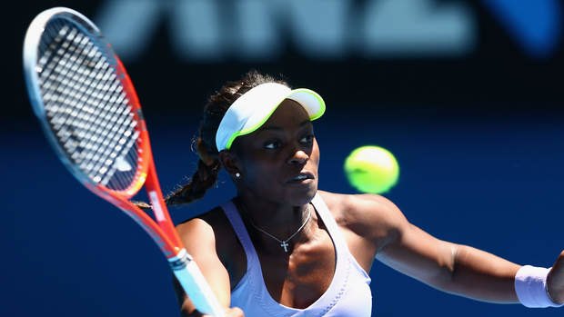 Sloane Stephens hit the ball at the same pace as her idol Serena Williams during their quarter-final.
