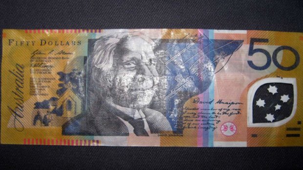 Counterfeit $50 notes.