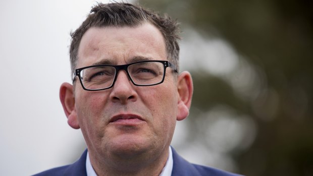 Premier Daniel Andrews in Melbourne's south-east this month to announce a new road.