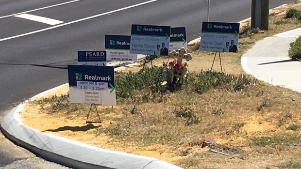 Signs are often set up close to the road.