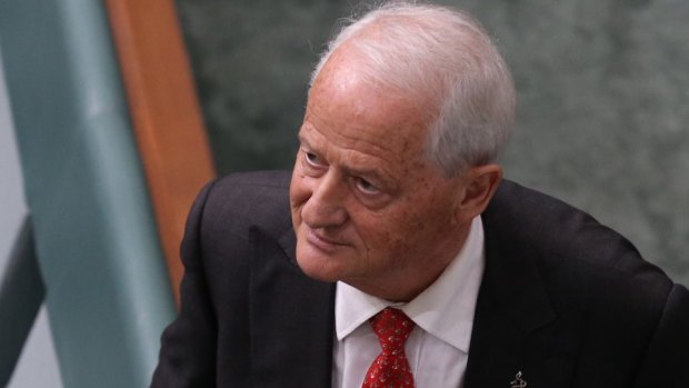 Philip Ruddock after question time on Monday.