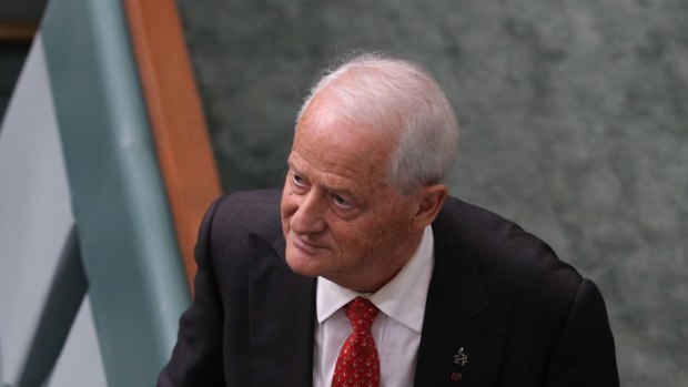 Philip Ruddock after question time on Monday.