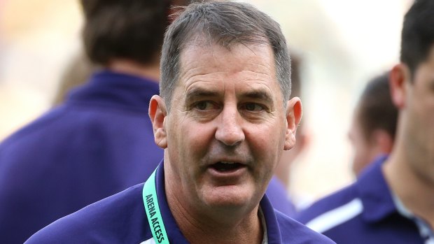 Dockers coach Ross Lyon during the 77-point loss to Richmond last week.