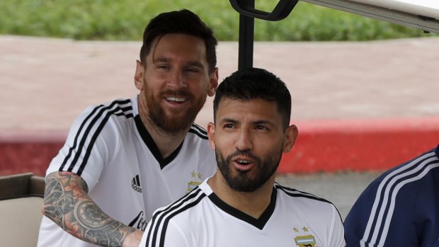 Lionel Messi, left, will be partnered by Sergio Aguero, right, for Argentina's clash with Iceland.