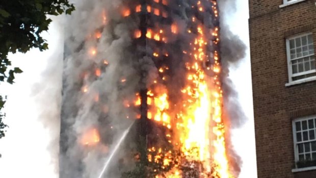 Grenfell Tower tragedy in London.