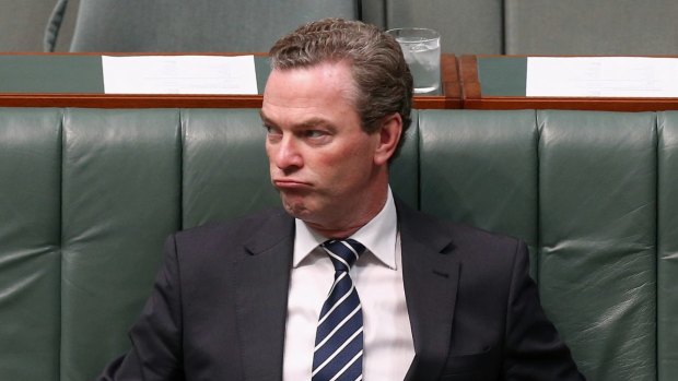 Leader of the House Christopher Pyne in question time on Wednesday.