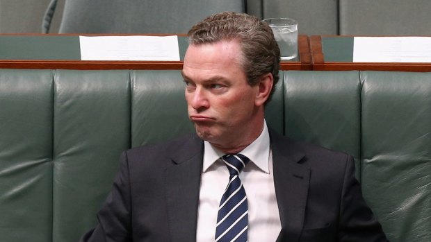 Leader of the House Christopher Pyne in question time on Wednesday.