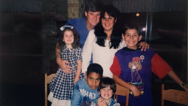 Raquel as a child with her family. 