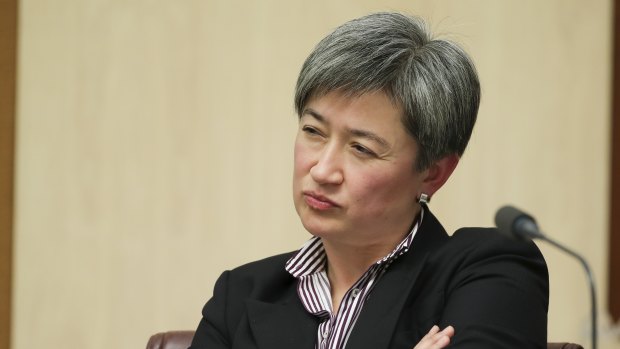 Senator Penny Wong, who will flank new ACT senator David Smith when he enters the upper house on Monday.