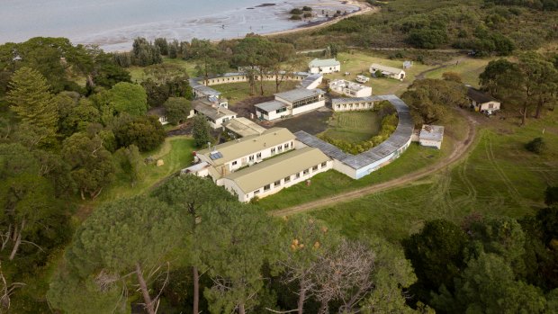Aerial view of the former prison farm on French Island. Its new owner, Chinese developer the Wufu Group, plans to retain the buildings.