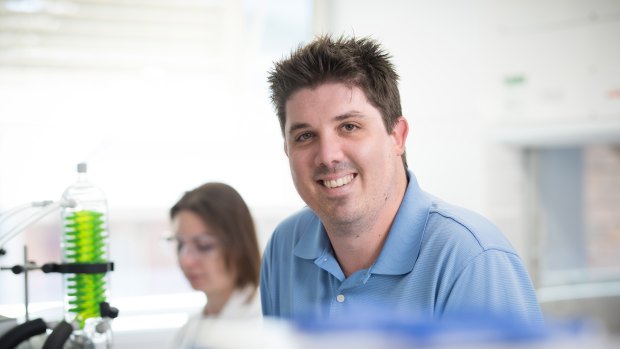 New superglue and a beam of light will transform dentistry, says QUT research team. Pictured: Dr James Blinco