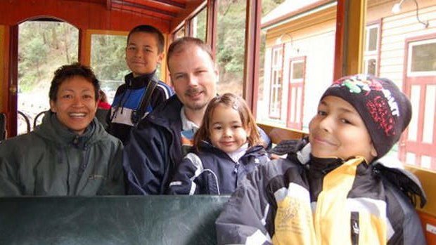 Hans van den Hende with wife Shaliza Dewa and children Piers, 15, Marnix, 12, and Margaux, 8, who perished on flight MH17. PHoto:Facebook