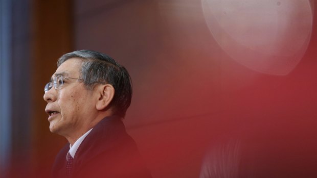 Haruhiko Kuroda, governor of the Bank of Japan, which has kept monetary policy steady.
