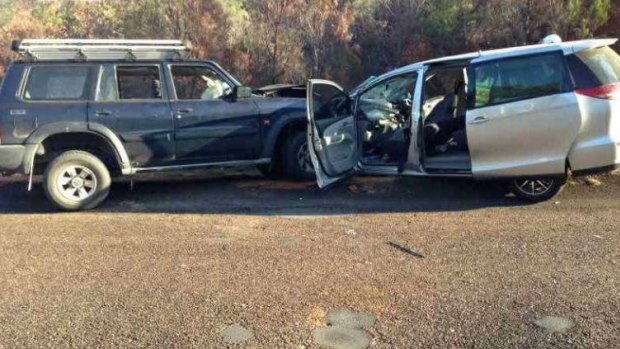 The scene of the crash on North Stradbroke Island on September 25, 2013. 