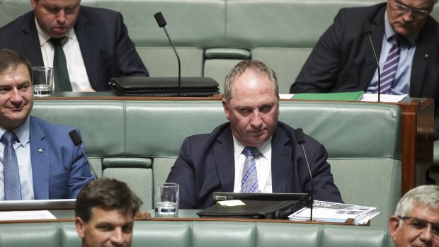 Barnaby Joyce during QT.