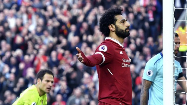 Mo Salah was on target again for Liverpool.