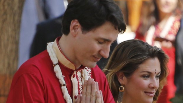 Justin Trudeau and his wife, Sophie, in India earlier this week.