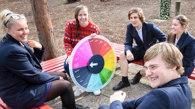 C'mon get happy: Students at Heathmont College take part in a positive education program.