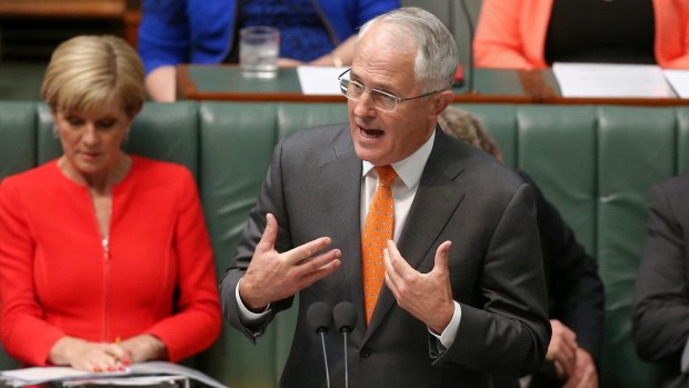 Prime Minister Malcolm Turnbull during question time on Tuesday.