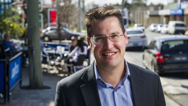 An Old Plan: Senator Zed Seselja says Tuggeranong's town centre is at the edge of town.