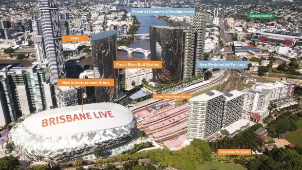 The proposed Brisbane Live development.