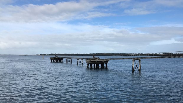 Victoria's Crib Point as it is now. AGL and APA plan to anchor the regasification unit off Jetty Berth 2.