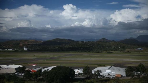 Port Moresby airport, Papua New Guinea, on Thursday. Photo: Alex Ellinghausen