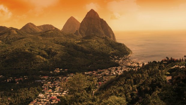 The twin volcanic cones Petit Piton and Gros Piton are probably the best known landmark of St Lucia. Oil tankers at its shores are becoming another feature of the Caribbean island.