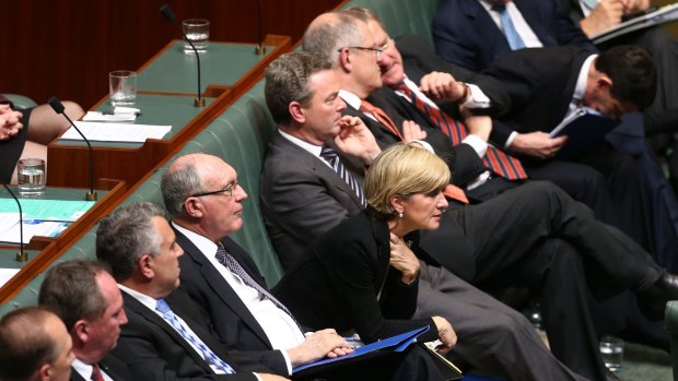Julie Bishop during question time on Monday.