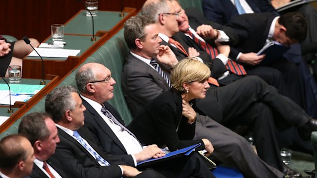 Julie Bishop during question time on Monday.