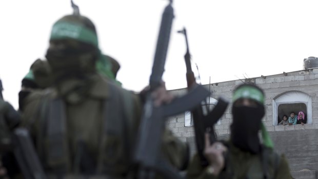 Hamas gunmen in Gaza.