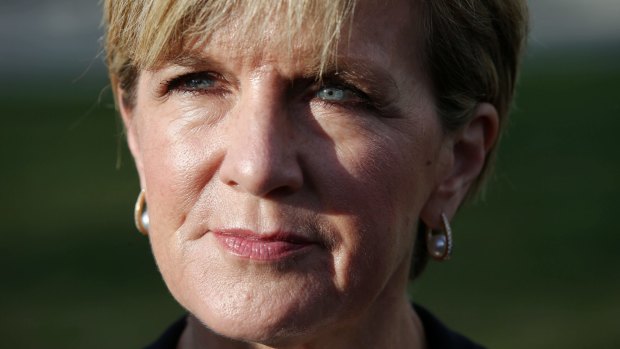 Deputy Liberal Leader Julie Bishop after she appeared on breakfast television outside Parliament House in Canberra.