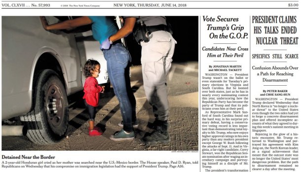 The New York Times front page from last week.