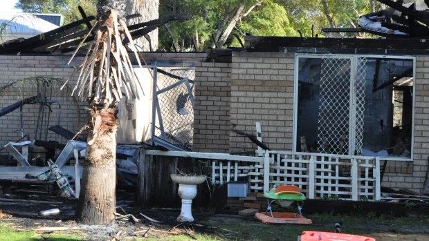 The fire caused extensive damage to the home.