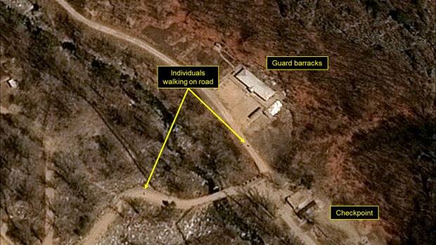 The Punggye-ri nuclear test site in North Korea in mid-April. 