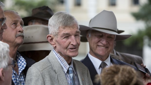 Charlie Phillott outside the royal commission