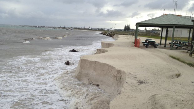 Erosion at the Grace Darling Park site.