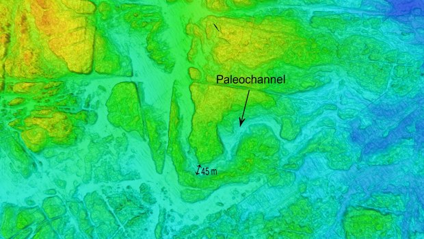 Paleochannels have been revealed by the digital mapping.