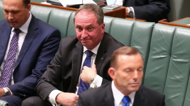 Agriculture Minister Barnaby Joyce during question time on Monday.