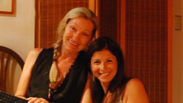 Cecilia Haddad, right, with her mother, Milu Muller.