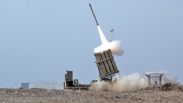 IDF's Iron Dome intercepts rockets from the Gaza last year.