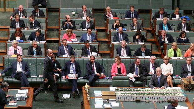 Human Services Minister Stuart Robert during question time on Tuesday.