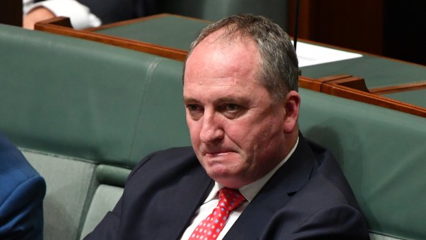 Former deputy prime minister Barnaby Joyce during question time last week.