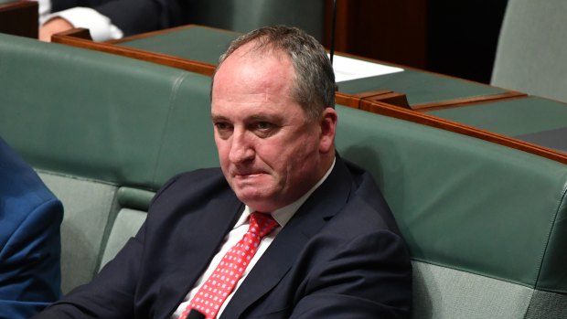 Former deputy prime minister Barnaby Joyce during question time last week.