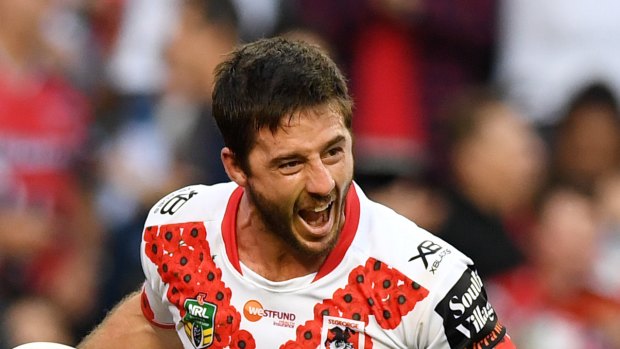 Star: Dragons halfback Ben Hunt had another stunning match for his new club.