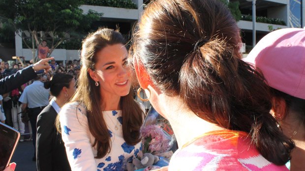 The Duchess of Cambridge meets fans at South Bank.